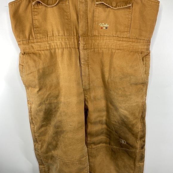 Walls Zero Zone Insulated Canvas Bibs Coveralls Size XL Short - Picture 3 of 10